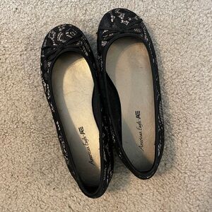 American Eagle Outfitters Black Lace Flats